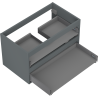 Mexen Box-A armoire sous lavabo 80 cm, 2 tiroirs, graphite mat - 91AX0-0800-470-2-66
