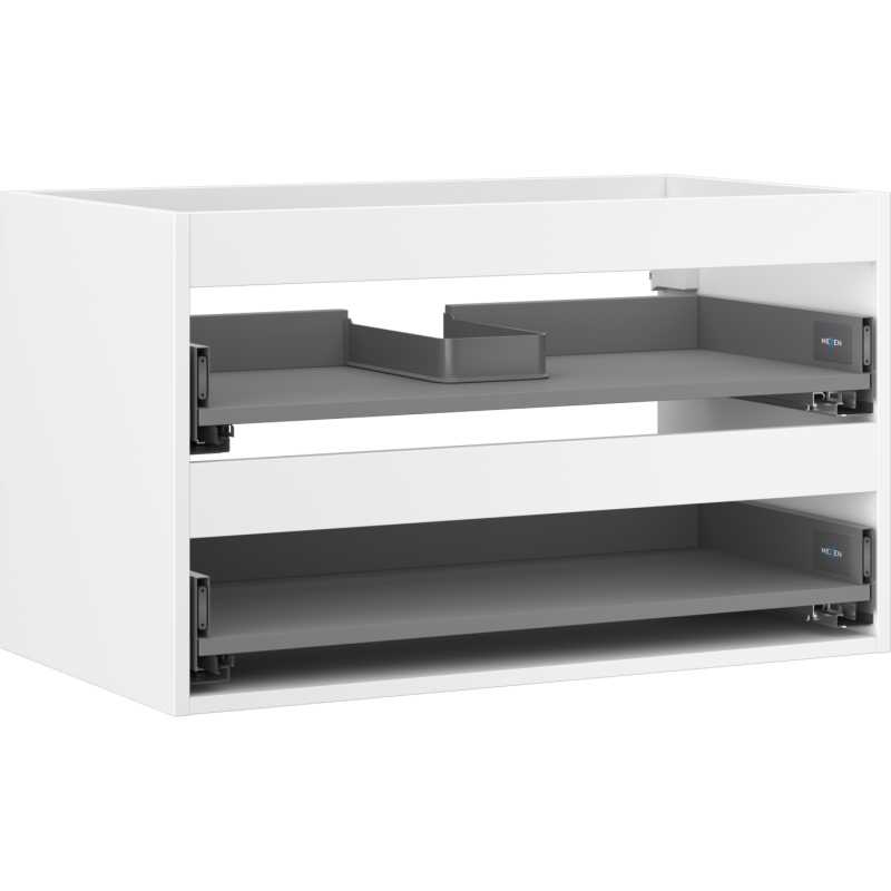 Mexen Box-A corps de meuble sous-lavabo 80 cm, 2 tiroirs, blanc mat - 91AX0-0800-470-2-01
