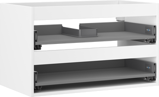 Mexen Box-A corps de meuble sous-lavabo 80 cm, 2 tiroirs, blanc mat - 91AX0-0800-470-2-01