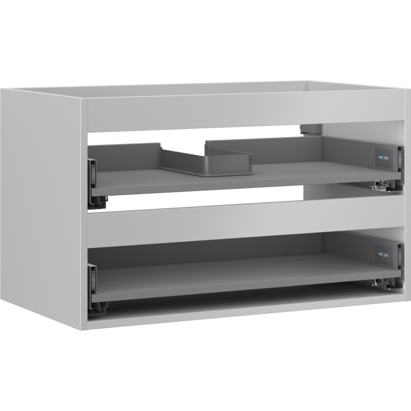 Mexen Box-A caisson de meuble sous-lavabo 80 cm, 2 tiroirs, gris mat - 91AX0-0800-470-2-62