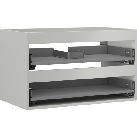 Mexen Box-A corps de meuble sous-vasque 80 cm, 2 tiroirs, gris mat - 91AX0-0800-470-2-62