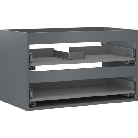 Mexen Box-A armoire sous lavabo 80 cm, 2 tiroirs, graphite mat - 91AX0-0800-470-2-66