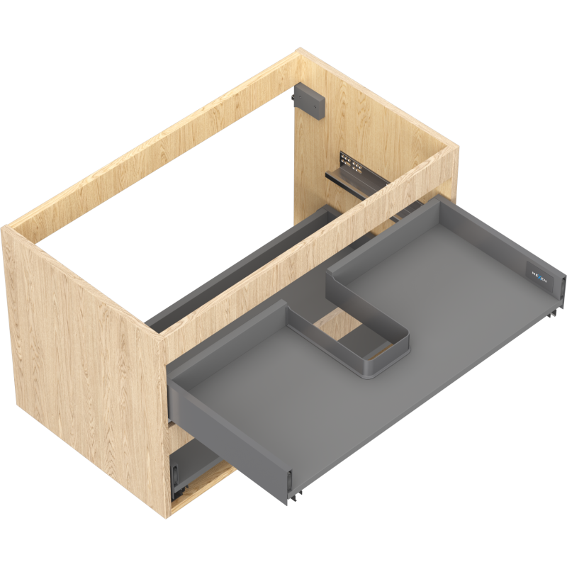 Mexen Box-A corps de meuble sous-lavabo 80 cm, 2 tiroirs, chêne - 91AX0-0800-470-2-81