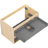 Mexen Box-A corps de meuble sous lavabo 80 cm, 2 tiroirs, chêne - 91AX0-0800-470-2-81