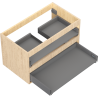 Mexen Box-A corps de meuble sous lavabo 80 cm, 2 tiroirs, chêne - 91AX0-0800-470-2-81