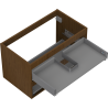 Mexen Box-A corps de l'armoire sous-lavabo 80 cm, 2 tiroirs, noyer - 91AX0-0800-470-2-86