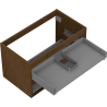 Mexen Box-A corps de meuble sous-lavabo 80 cm, 2 tiroirs, noyer - 91AX0-0800-470-2-86