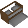Mexen Box-A corps de l'armoire sous-lavabo 80 cm, 2 tiroirs, noyer - 91AX0-0800-470-2-86