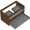 Mexen Box-A corps de meuble sous-lavabo 80 cm, 2 tiroirs, noyer - 91AX0-0800-470-2-86