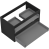 Mexen Box-A corps de meuble sous-lavabo 80 cm, 2 tiroirs, noir mat - 91AX0-0800-470-2-71