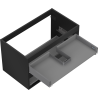 Mexen Box-A corps de meuble sous-lavabo 80 cm, 2 tiroirs, noir mat - 91AX0-0800-470-2-71