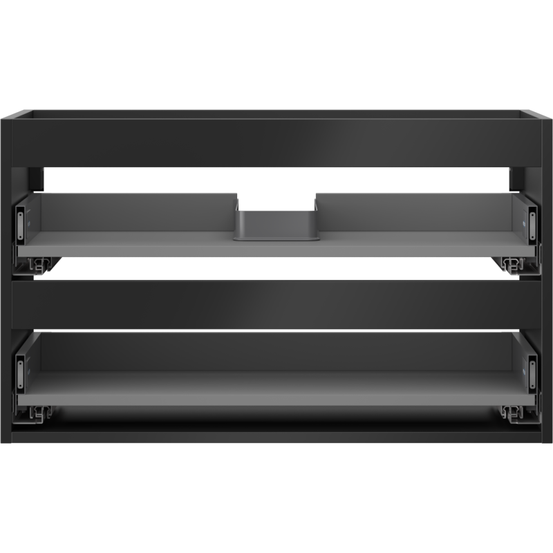 Mexen Box-A corps de meuble sous lavabo 80 cm, 2 tiroirs, noir mat - 91AX0-0800-470-2-71