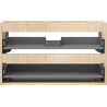 Mexen Box-A corps de meuble sous lavabo 80 cm, 2 tiroirs, chêne - 91AX0-0800-470-2-81