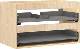 Mexen Box-A corps de meuble sous lavabo 80 cm, 2 tiroirs, chêne - 91AX0-0800-470-2-81