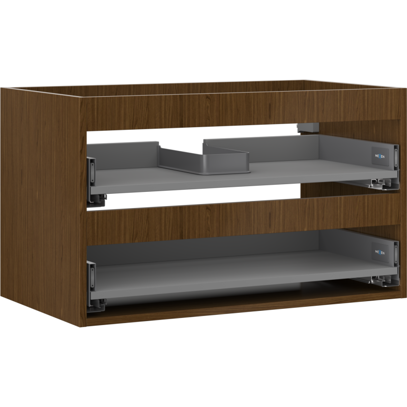 Mexen Box-A corps de l'armoire sous-lavabo 80 cm, 2 tiroirs, noyer - 91AX0-0800-470-2-86