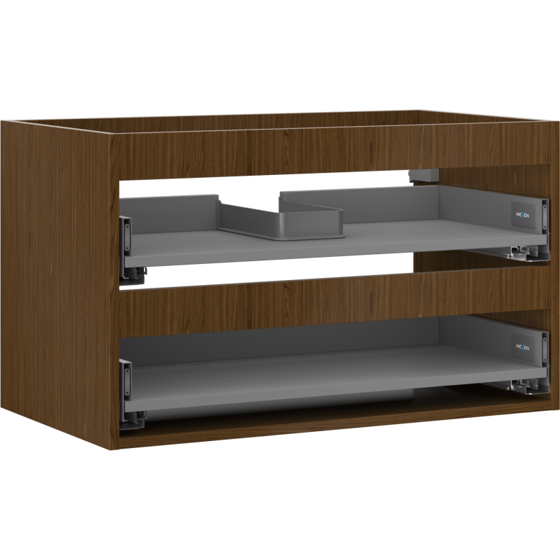 Mexen Box-A corps de meuble sous-lavabo 80 cm, 2 tiroirs, noyer - 91AX0-0800-470-2-86