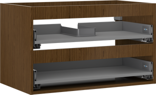 Mexen Box-A corps de l'armoire sous-lavabo 80 cm, 2 tiroirs, noyer - 91AX0-0800-470-2-86