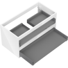 Mexen Box-A meuble sous-lavabo 90 cm, 2 tiroirs, blanc brillant - 91AX0-0900-470-2-00