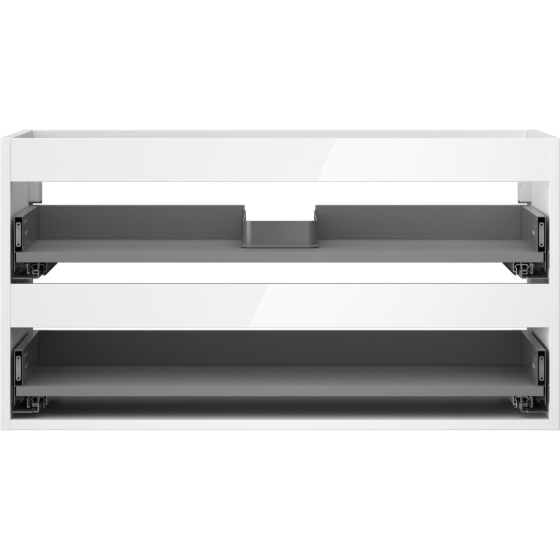 Mexen Box-A corps de meuble sous lavabo 90 cm, 2 tiroirs, blanc brillant - 91AX0-0900-470-2-00