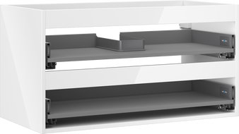 Mexen Box-A corps de meuble sous lavabo 90 cm, 2 tiroirs, blanc brillant - 91AX0-0900-470-2-00