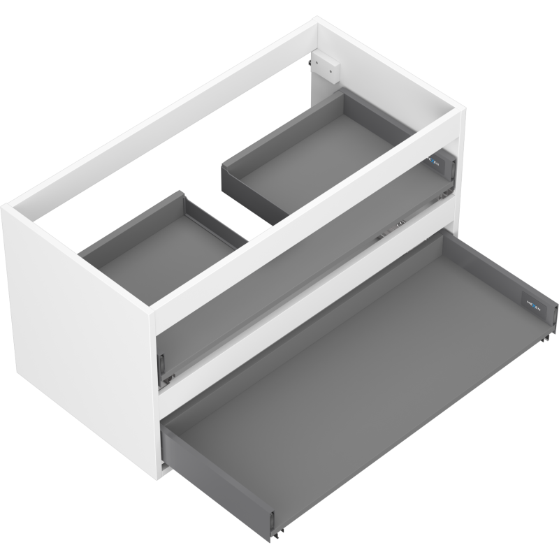 Mexen Box-A boîtier d'armoire sous-lavabo 90 cm, 2 tiroirs, blanc mat - 91AX0-0900-470-2-01