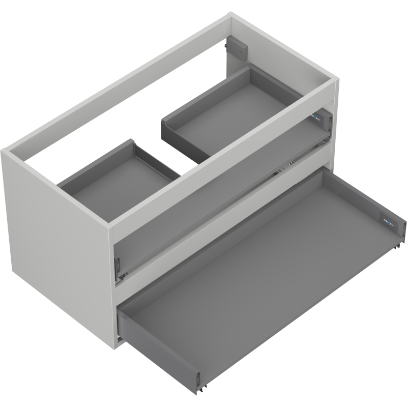 Mexen Box-A corps de meuble sous lavabo 90 cm, 2 tiroirs, gris mat - 91AX0-0900-470-2-62