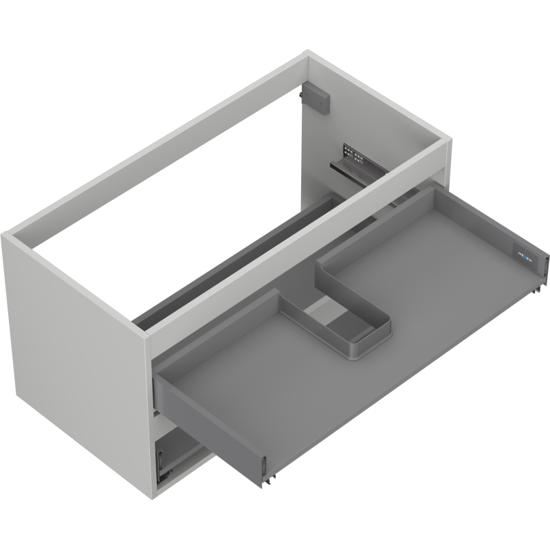 Mexen Box-A corps de meuble sous lavabo 90 cm, 2 tiroirs, gris mat - 91AX0-0900-470-2-62