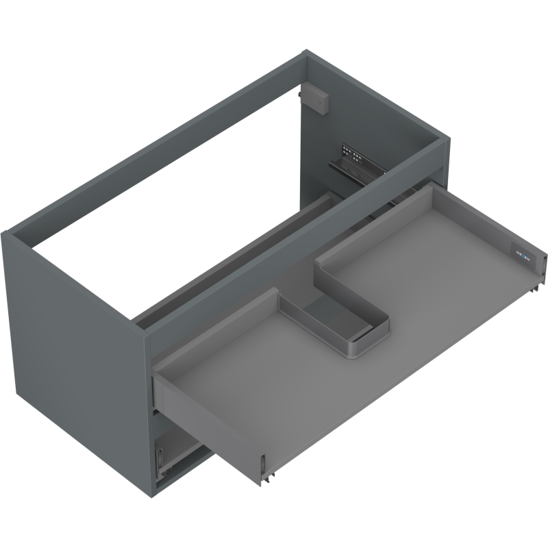 Mexen Box-A corps de meuble sous-vasque 90 cm, 2 tiroirs, graphite mat - 91AX0-0900-470-2-66