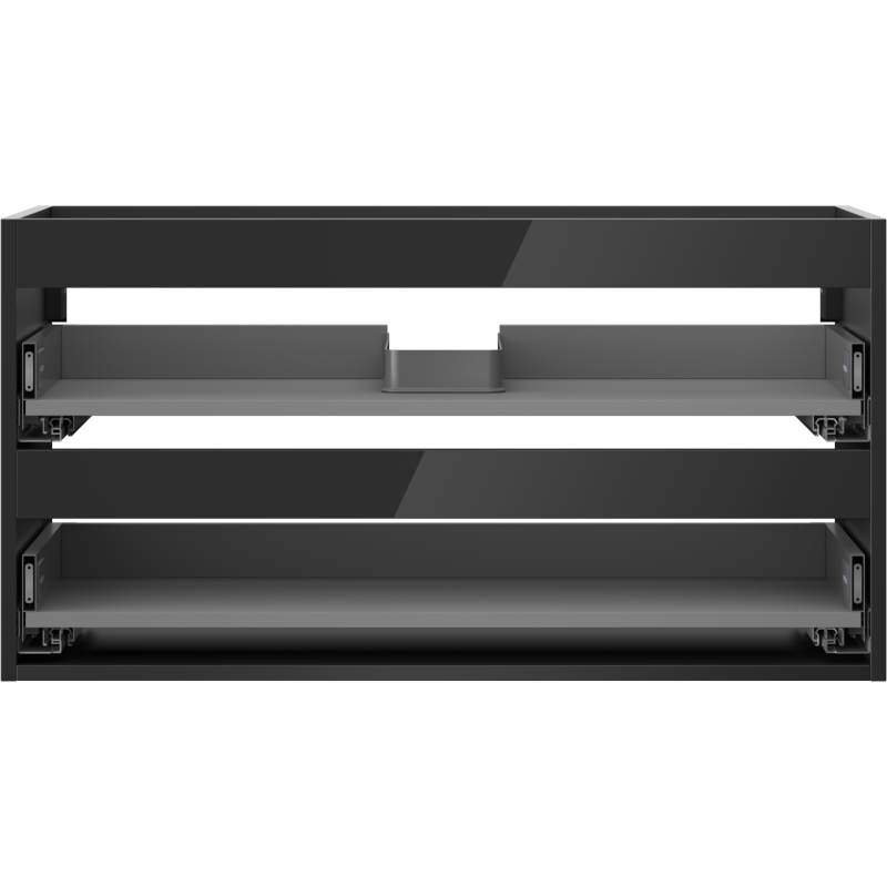 Mexen Box-A corps de meuble sous-vasque 90 cm, 2 tiroirs, noir brillant - 91AX0-0900-470-2-70