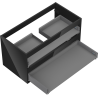 Mexen Box-A corps de meuble sous-vasque 90 cm, 2 tiroirs, noir brillant - 91AX0-0900-470-2-70