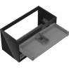 Mexen Box-A corps de meuble sous-lavabo 90 cm, 2 tiroirs, noir brillant - 91AX0-0900-470-2-70
