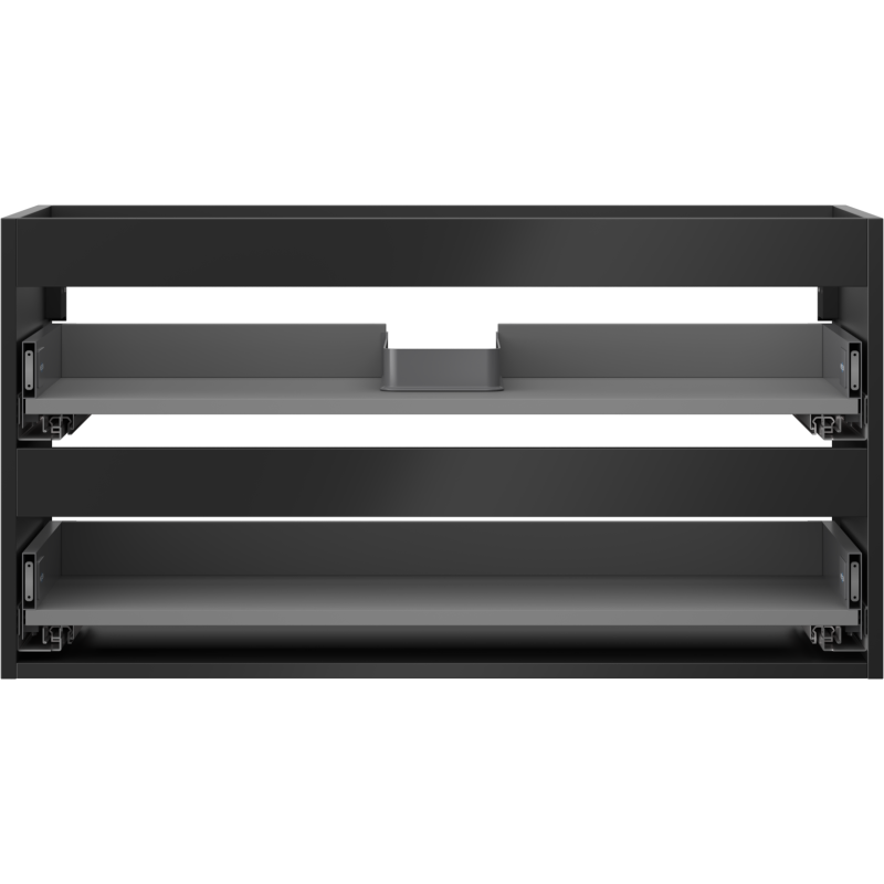 Mexen Box-A boîtier de meuble sous-lavabo 90 cm, 2 tiroirs, noir mat - 91AX0-0900-470-2-71