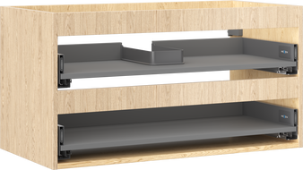 Mexen Box-A corps de meuble sous-vasque 90 cm, 2 tiroirs, chêne - 91AX0-0900-470-2-81