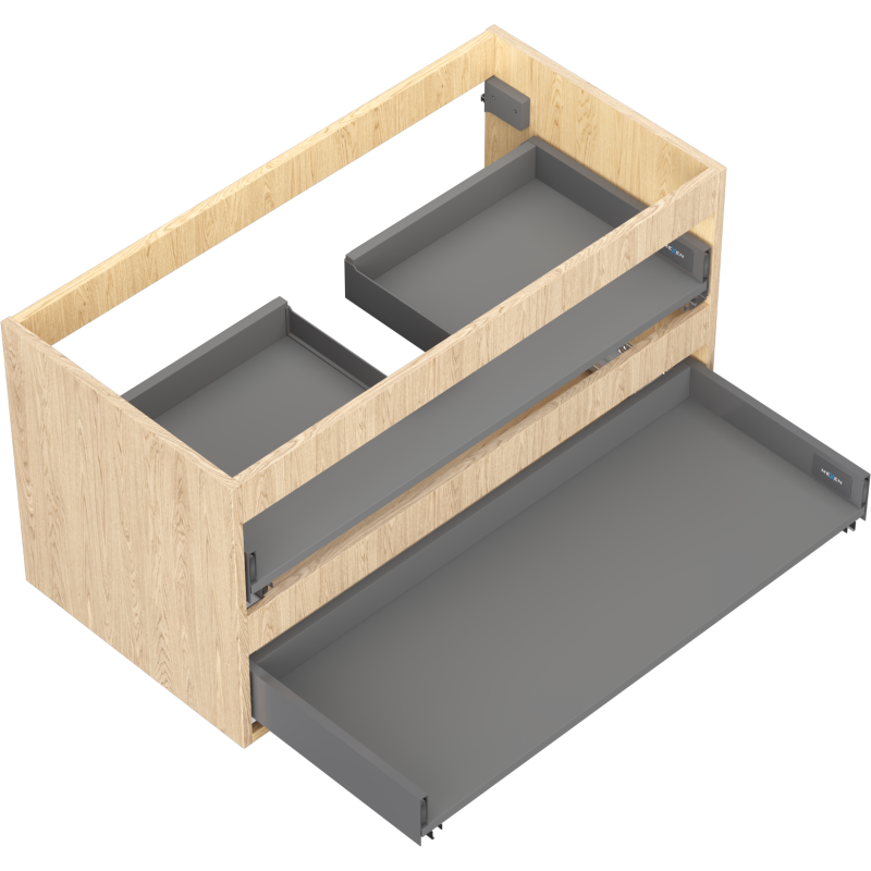 Mexen Box-A corps de meuble sous-vasque 90 cm, 2 tiroirs, chêne - 91AX0-0900-470-2-81