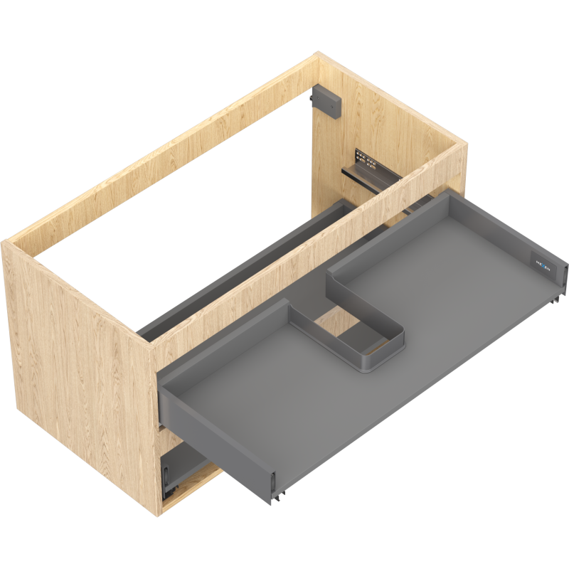 Mexen Box-A corps de meuble sous-vasque 90 cm, 2 tiroirs, chêne - 91AX0-0900-470-2-81