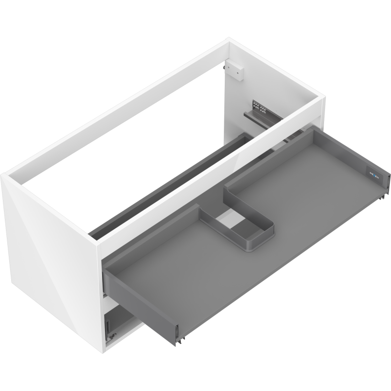 Mexen Box-A corps de meuble sous lavabo 100 cm, 2 tiroirs, blanc brillant - 91AX0-1000-470-2-00