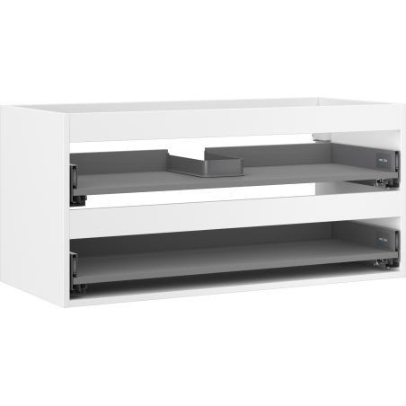 Mexen Box-A corps de meuble sous-lavabo 100 cm, 2 tiroirs, blanc mat - 91AX0-1000-470-2-01