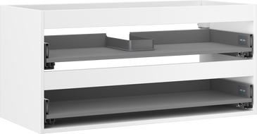 Mexen Box-A corps de meuble sous-lavabo 100 cm, 2 tiroirs, blanc mat - 91AX0-1000-470-2-01