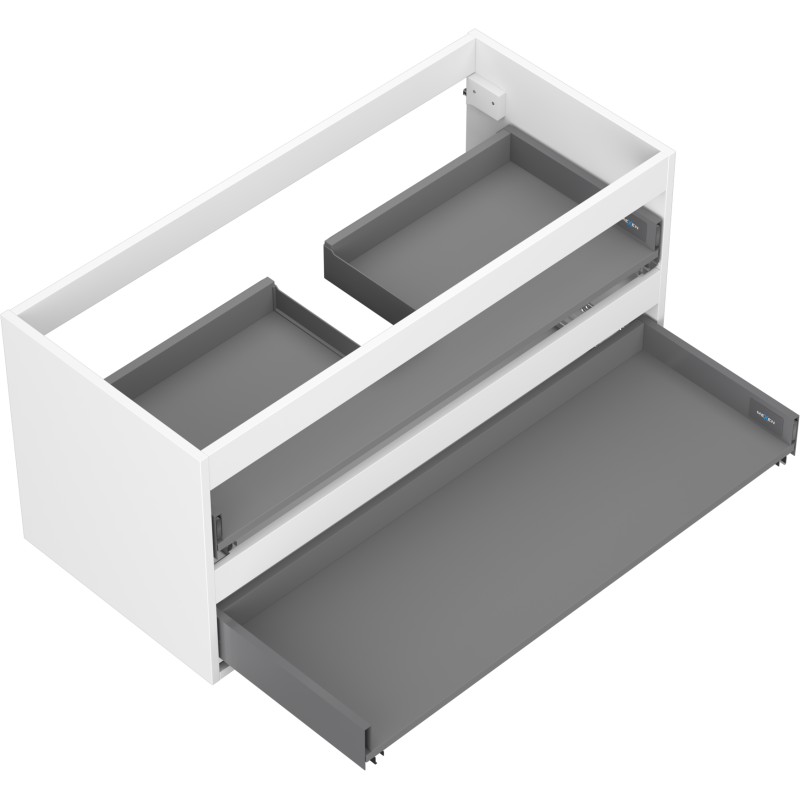 Mexen Box-A corps de meuble sous-lavabo 100 cm, 2 tiroirs, blanc mat - 91AX0-1000-470-2-01