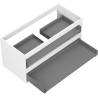 Boîtier de meuble sous-lavabo Mexen Box-A 100 cm, 2 tiroirs, blanc mat - 91AX0-1000-470-2-01
