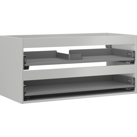 Mexen Box-A corps de meuble sous-vasque 100 cm, 2 tiroirs, gris mat - 91AX0-1000-470-2-62