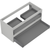 Mexen Box-A corps de meuble sous-vasque 100 cm, 2 tiroirs, gris mat - 91AX0-1000-470-2-62