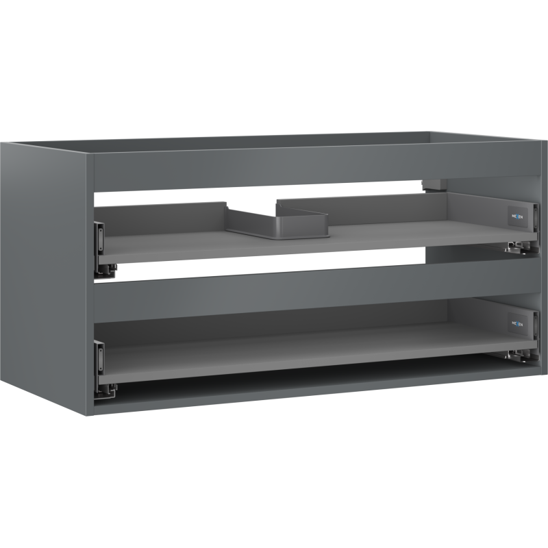 Mexen Box-A corps d'armoire sous-lavabo 100 cm, 2 tiroirs, graphite mat - 91AX0-1000-470-2-66