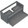Mexen Box-A corps de l'armoire sous lavabo 100 cm, 2 tiroirs, graphite mat - 91AX0-1000-470-2-66
