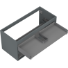 Mexen Box-A corps de l'armoire sous lavabo 100 cm, 2 tiroirs, graphite mat - 91AX0-1000-470-2-66