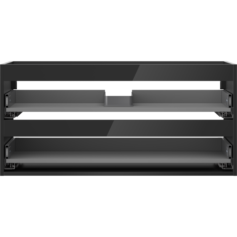 Mexen Box-A corps du meuble sous-lavabo 100 cm, 2 tiroirs, noir brillant - 91AX0-1000-470-2-70