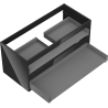 Mexen Box-A meuble sous-lavabo 100 cm, 2 tiroirs, noir brillant - 91AX0-1000-470-2-70