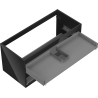 Mexen Box-A meuble sous-lavabo 100 cm, 2 tiroirs, noir brillant - 91AX0-1000-470-2-70