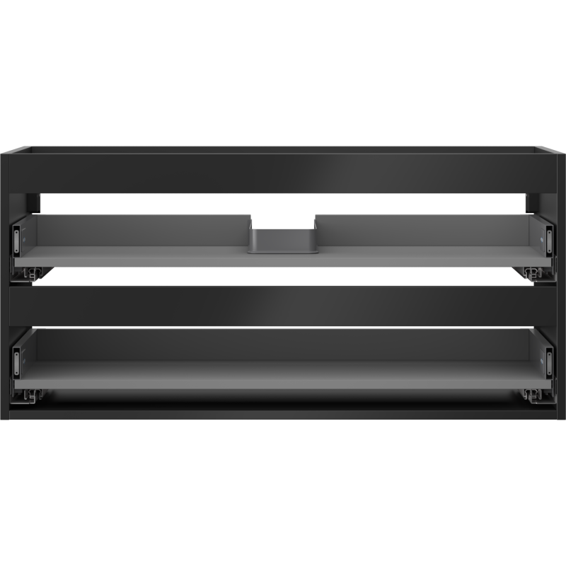 Mexen Box-A corps de meuble sous-lavabo 100 cm, 2 tiroirs, noir mat - 91AX0-1000-470-2-71