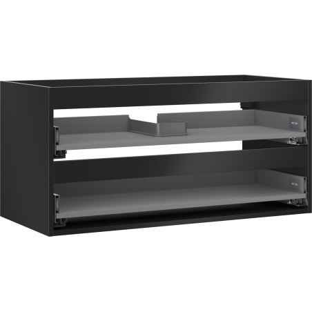 Corps de meuble sous-lavabo Mexen Box-A 100 cm, 2 tiroirs, noir mat - 91AX0-1000-470-2-71